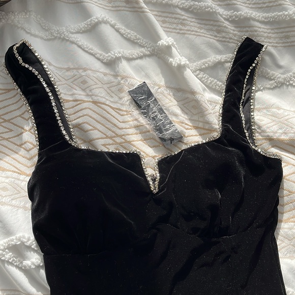 NWT Lulus Formal Velvet Jeweled Midi Dress - Picture 6 of 10